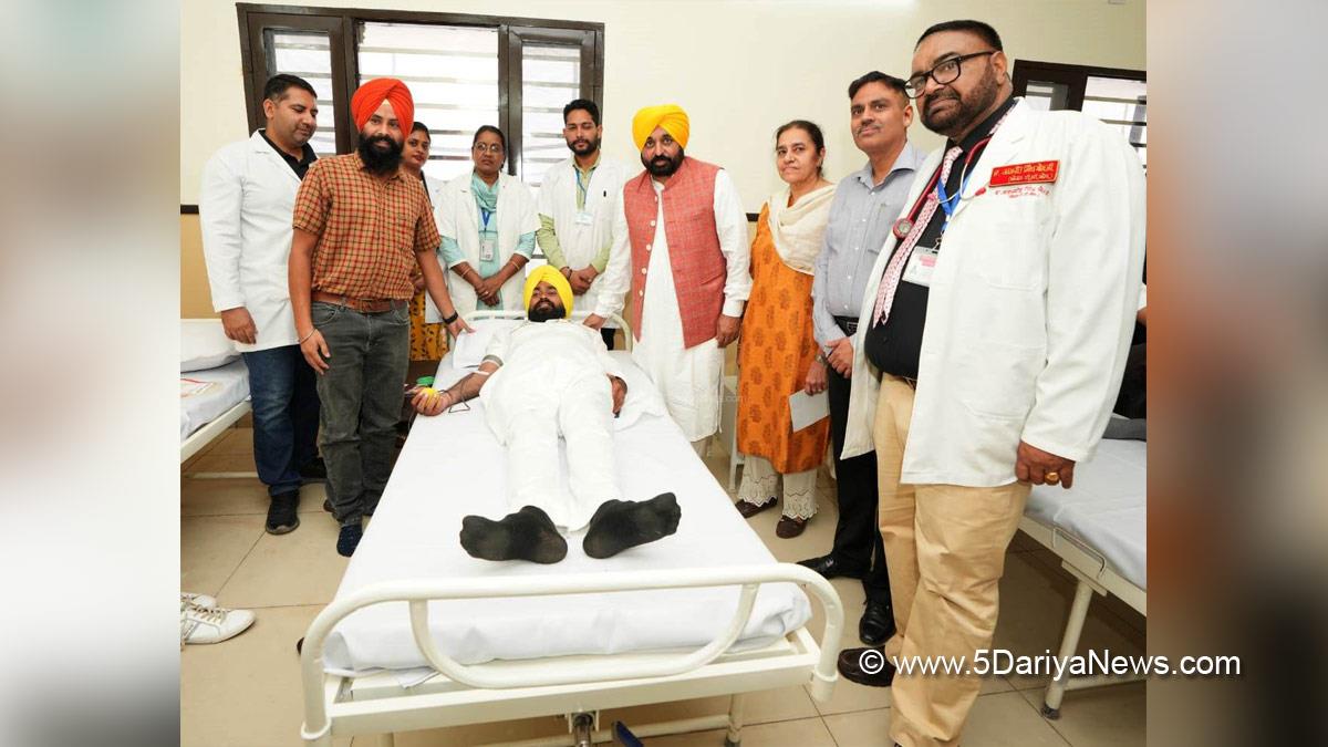 Bhagwant Mann, AAP, Aam Aadmi Party, Aam Aadmi Party Punjab, AAP Punjab, Government of Punjab, Punjab Government, Punjab, Chief Minister Of Punjab, Blood Camp, Blood Donation Camp