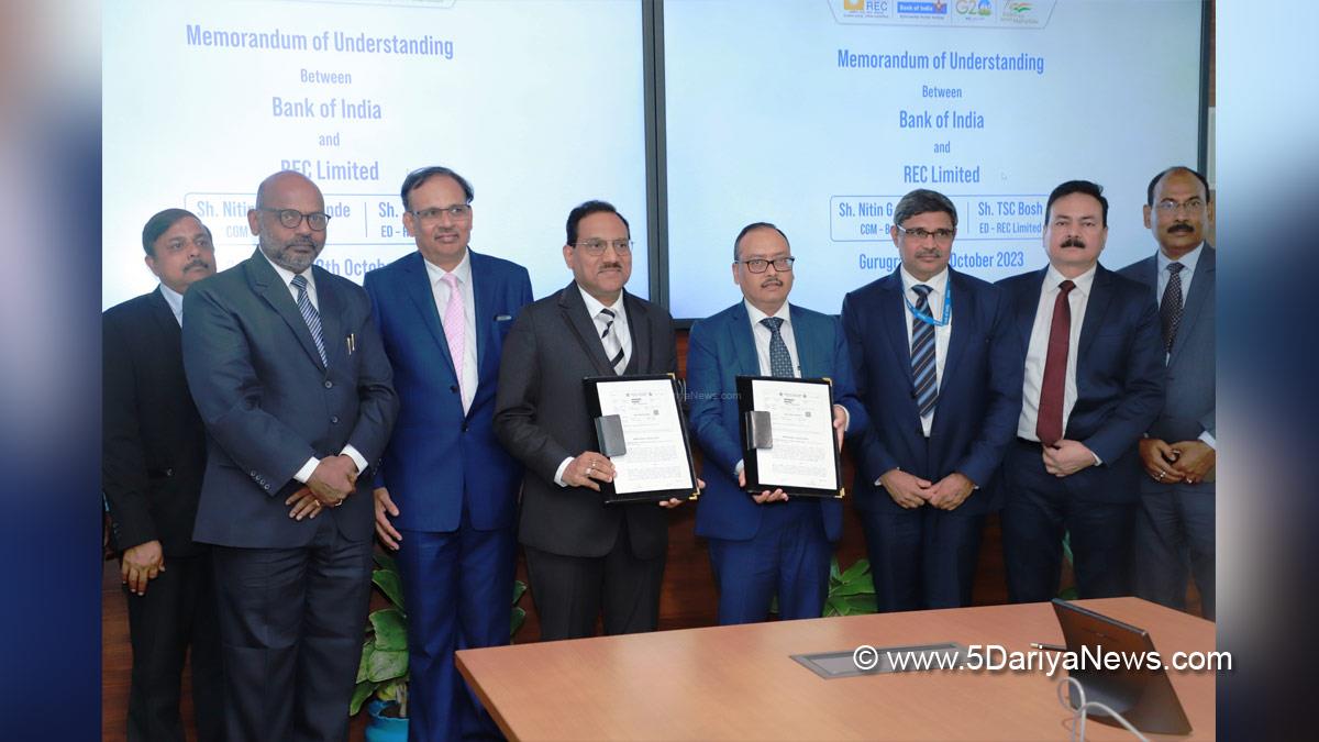 Bank of India, BOI, REC Limited, T.S.C. Bosh, Nitin G. Deshpande, Vivek Kumar Dewangan, Rajneesh Karnatak, Ajoy Choudhury, Gross Global Business, Mumbai