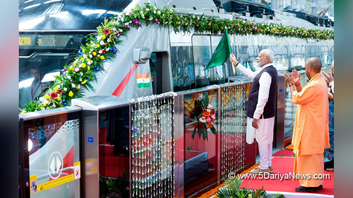 Narendra Modi, Modi, BJP, Bharatiya Janata Party, Prime Minister of India, Prime Minister, Narendra Damodardas Modi, Delhi Ghaziabad Meerut RapidX Stattion, Regional Rapid Transit System, Regional Rapid Transit System Sahibabad, Sahibabad RRTS, Sahibabad Regional Rapid Transit System, Delhi Ghaziabad Meerut Regional Rapid Transit System