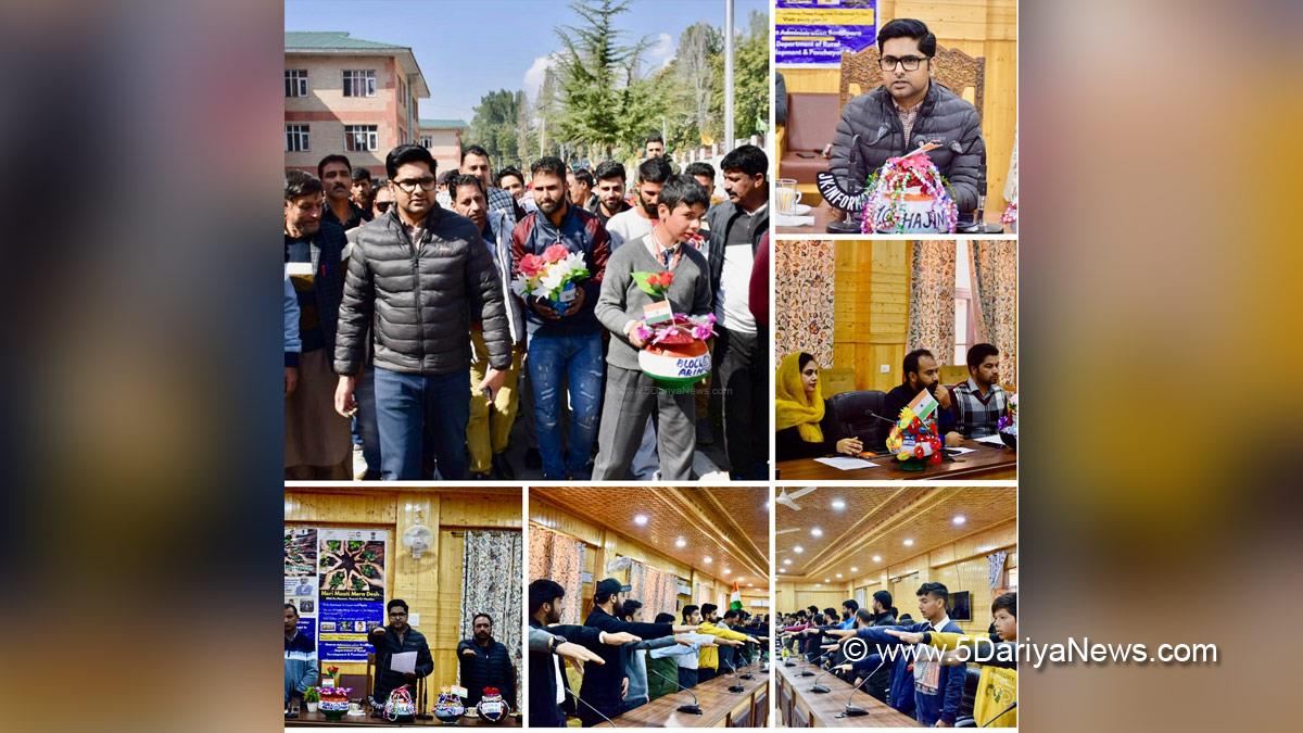 Bandipora, Deputy Commissioner Bandipora, Dr Owais Ahmad, Kashmir, Jammu And Kashmir, Jammu & Kashmir, District Administration Bandipora, Amrit Kalash Yatra, Meri Maati Mera Desh, Amrit Kalash, Amrit Kalashs