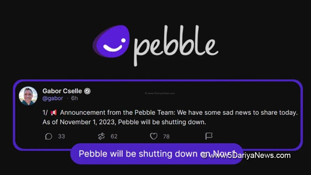 Social Media, Twitter, X, Pebble, Pebble Shutdown, Pebble Shut Down, Pebble Shutdown Reason, Pebble Shut Down Reason, Gabor Cselle