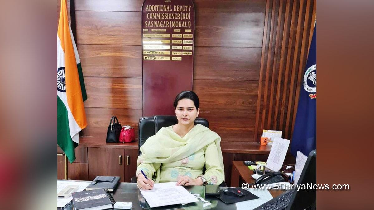 Punjab Admin, Sonam Chaudhary, Additional Deputy Commissioner Rural Development, S.A.S. Nagar, S.A.S. Nagar Mohali, Mohali, Sahibzada Ajit Singh Nagar