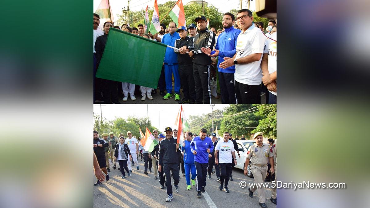 Jammu, DDC Jammu, Ramesh Kumar, Divisional Commissioner Jammu, Kashmir, Jammu And Kashmir, Jammu & Kashmir, District Administration Jammu, Rashtriya Ekta Diwas, Run for Unity, UT Foundation Day