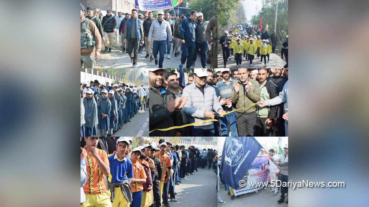 Bandipora, Deputy Commissioner Bandipora, Dr Owais Ahmad, Kashmir, Jammu And Kashmir, Jammu & Kashmir, District Administration Bandipora, Rashtriya Ekta Diwas, Run for Unity, UT Foundation Day