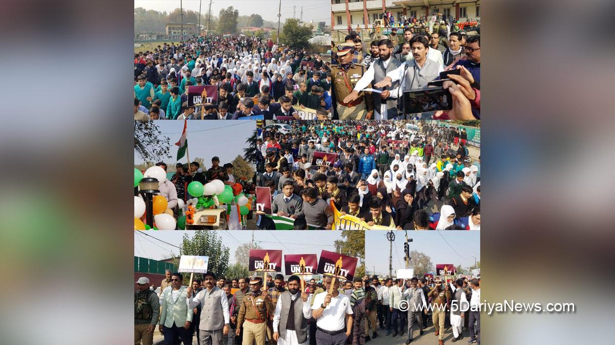 Anantnag, DDC Anantnag, Deputy Commissioner, Syeed Fakhrudin Hamid, S F Hamid, Kashmir, Jammu And Kashmir, Jammu & Kashmir, District Administration Anantnag, Rashtriya Ekta Diwas, Run for Unity, UT Foundation Day