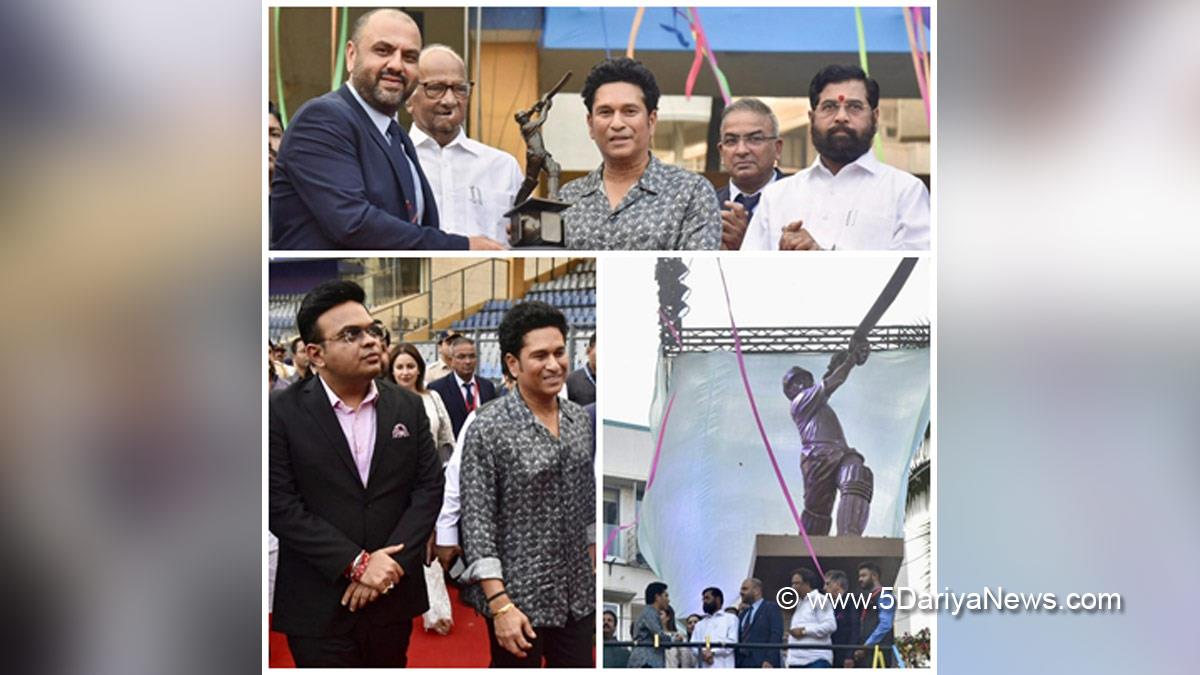 Sports News, Cricket, Cricketer, Player, Bowler, Batsman, Sachin Tendulkar, Sachin Tendulkar Statue, Sachin Tendulkar Statue Wankhade, Wankhede Stadium, Maharashtra Chief Minister, Eknath Shinde, Sachin Tendulkar Statue Height, Sachin Tendulkar Statue Video, Sachin Tendulkar Statue Wankhede, Sachin Tendulkar Statue Mumbai, Sachin Tendulkar Statue Maharashtra