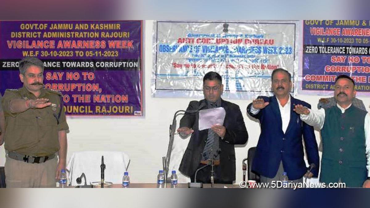Rajouri, DDC Rajouri, District Development Commissioner Rajouri, Vikas Kundal, Kashmir, Jammu And Kashmir, Jammu & Kashmir, District Administration Rajouri, Vigilance Awareness Week