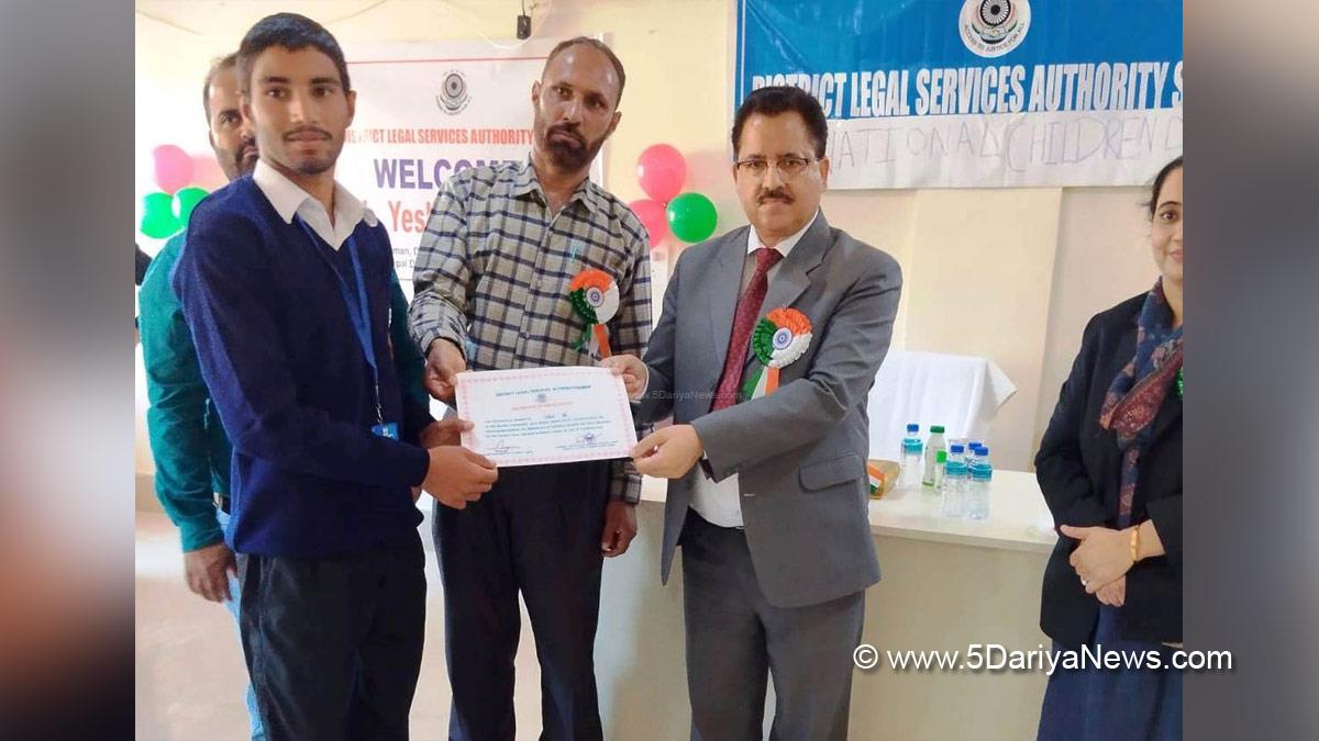 Judiciary, Yesh Pal Kotwal, District Legal Services Authority, Samba, Kashmir, Jammu And Kashmir, Jammu & Kashmir, National Children Day 2023