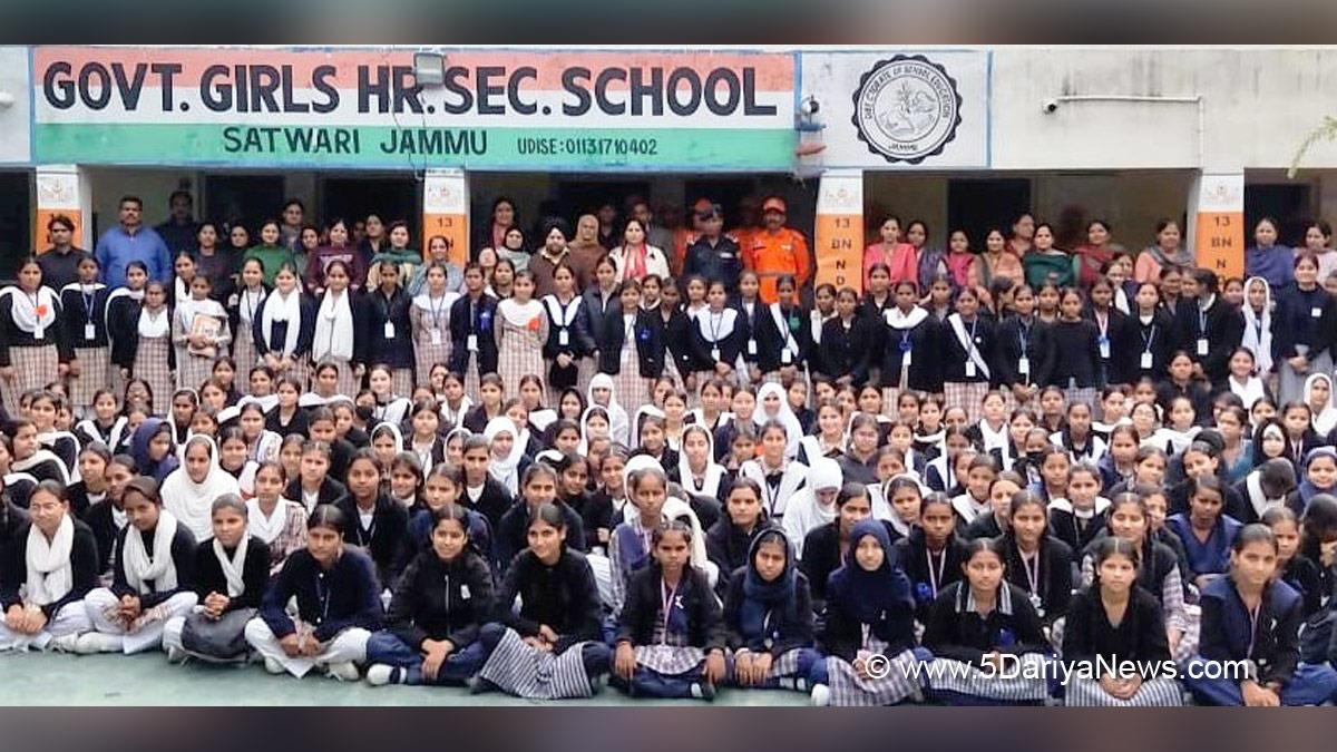 Jammu, Kashmir, Jammu And Kashmir, Jammu & Kashmir, GGHSS Satwari, Government Girls Higher Secondary School Satwari, National Disaster Response Force, NDRF  ‎