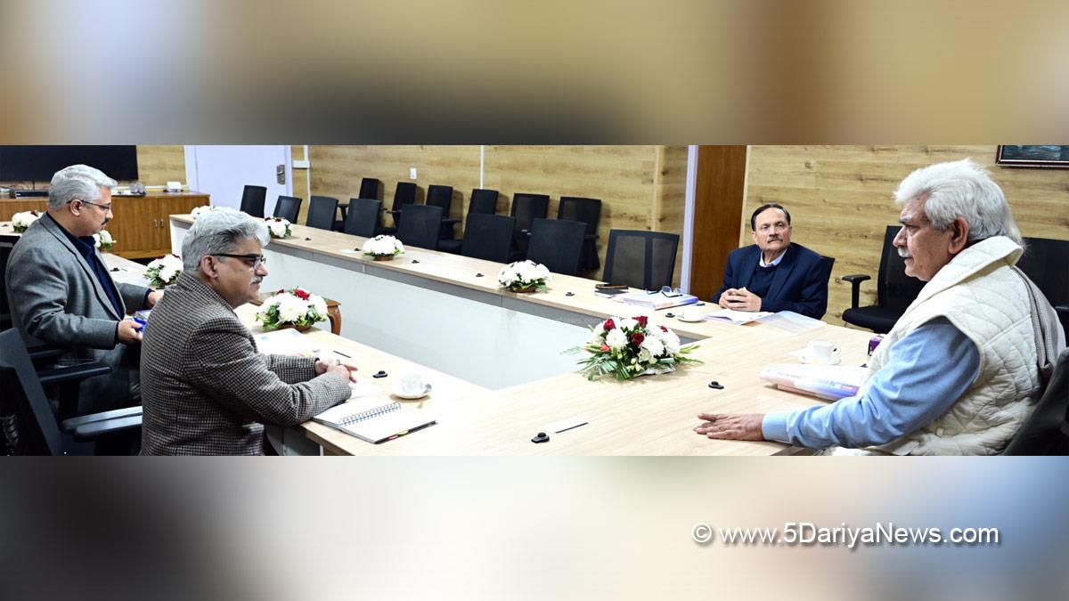Manoj Sinha, Lieutenant Governor J&K, Raj Bhavan, Jammu, Srinagar, Kashmir, Jammu And Kashmir, Jammu & Kashmir, Atal Dulloo, Mandeep Kumar Bhandari, Rajeev Rai Bhatnagar