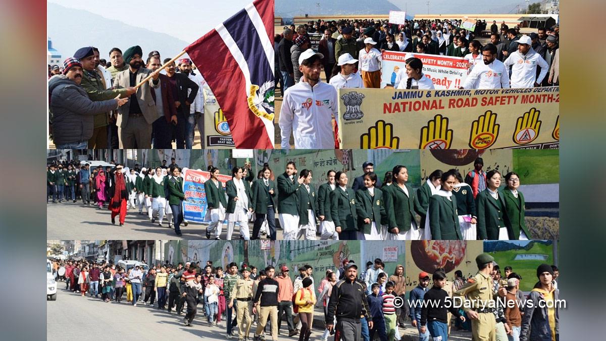 Doda, Deputy Commissioner Doda, Harvinder Singh, Kashmir, Jammu And Kashmir, Jammu & Kashmir, District Administration Doda, Motor Vehicles Department Doda, National Road Safety, National Road Safety campaign, National Road Safety Month 2024