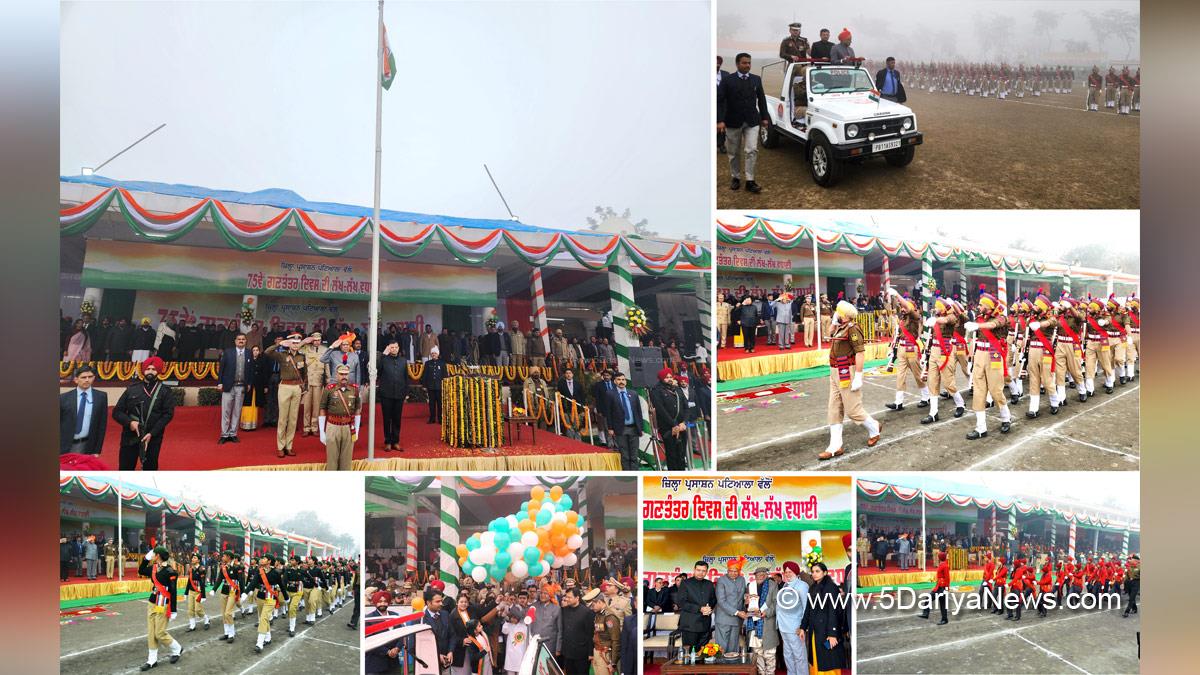 Banwari Lal Purohit, Banwarilal Purohit, Governor of Punjab, Punjab Governor, Punjab Raj Bhavan, Anurag Verma, Chief Secretary, Chief Secretary of Punjab, Chief Secretary Punjab, IAS officer, IAS, Punjab, Punjab Government, Government of Punjab, Ajit Pal Singh Kohli, Patiala, AAP, Aam Aadmi Party, Aam Aadmi Party Punjab, AAP Punjab, DC Patiala, Deputy Commissioner Patiala, Sakshi Sawhney, Patiala, 75th Republic Day, Republic Day 2024, Republic Day of India, Indian Republic Day, 26 January 2024