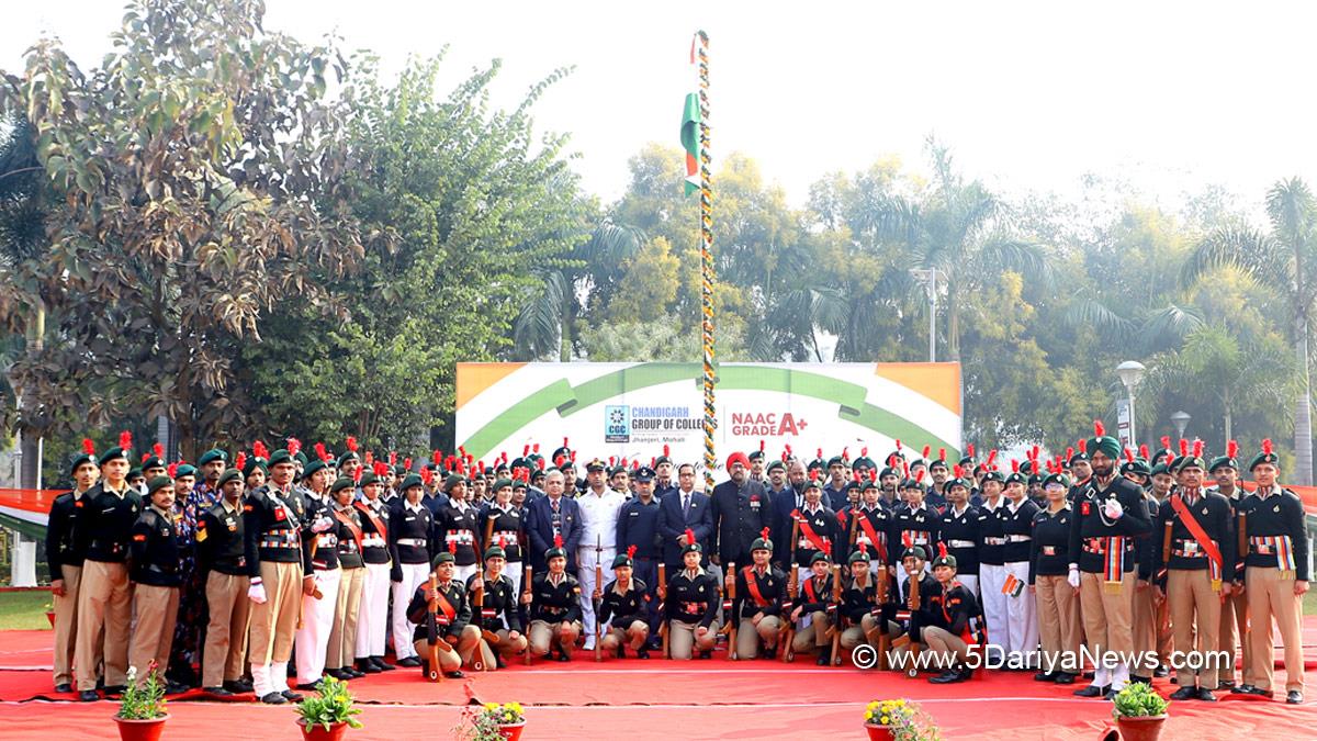 CGC Jhanjeri, Chandigarh Group Of Colleges, Satnam Singh Sandhu, Rashpal Singh Dhaliwal, Jhanjeri, CGC Jhanjeri Campus, 75th Republic Day, Republic Day 2024, Republic Day of India, Indian Republic Day, 26 January 2024
