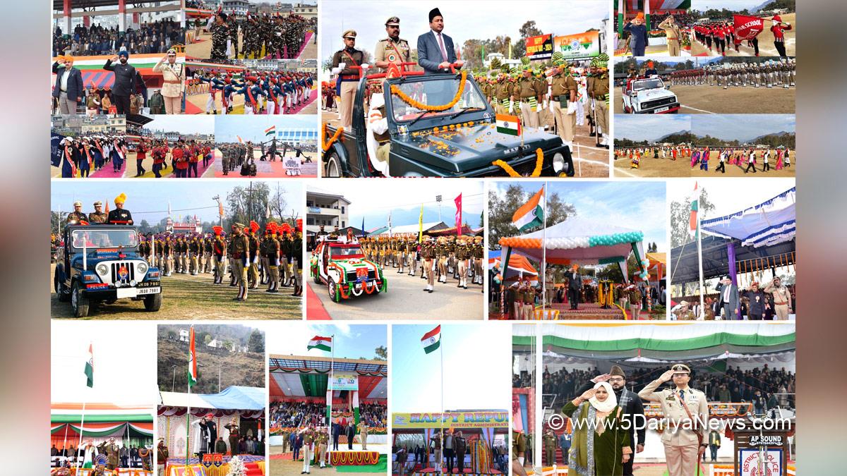 75th Republic Day, Republic Day 2024, Republic Day of India, Indian Republic Day, 26 January 2024, Republic Day Celebrations, Kashmir, Jammu, Kashmir, Jammu And Kashmir, Om Prakash Bhagat, Rakesh Minhas, Vishesh Paul Mahajan, Harvinder Singh,Baseer ul Haq Chowdary, Yasin M. Choudhary, Saloni Rai