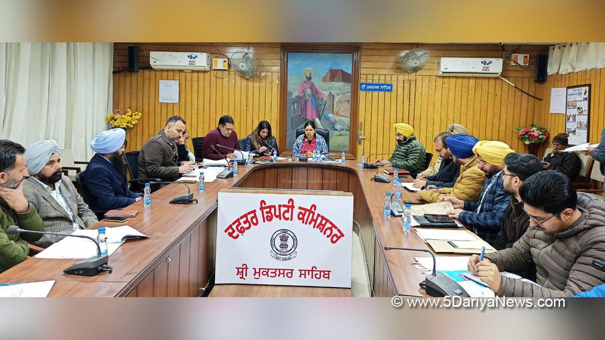 DC Sri Mukatsar Sahib, Dr. Ruhee Dugg, Sri Mukatsar Sahib, Deputy Commissioner Sri Mukatsar Sahib, Dr. Sanjeev Kumar