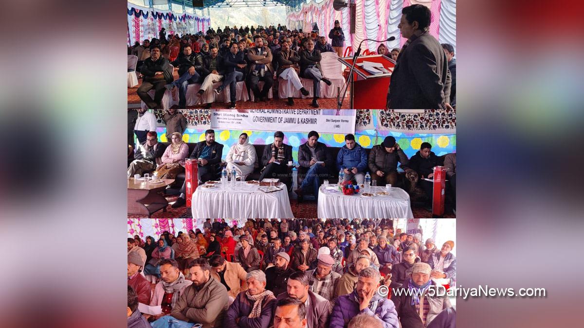 Ramban, Sanjeev Verma, Commissioner Secretary, General Administration Department, GAD, Kashmir, Jammu And Kashmir, Jammu & Kashmir, Block Diwas, Jan Abhiyan Camp, Jan Abhiyan, Jan Sunvayi, Jan Abhiyan, Jan Adhikar, Awami Muhim, Jan Abhiyan Program, Mega Block Diwas, Weekly Block Diwas