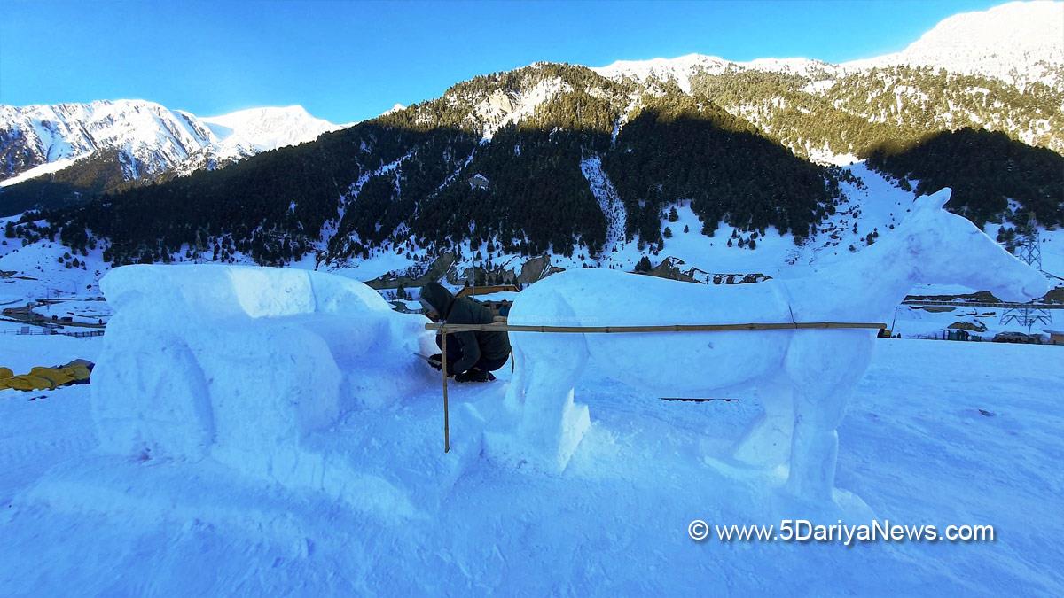 Sonamarg, Ganderbal, Srinagar, Kashmir, Jammu And Kashmir, Jammu & Kashmir, Snow Horse Cart 
