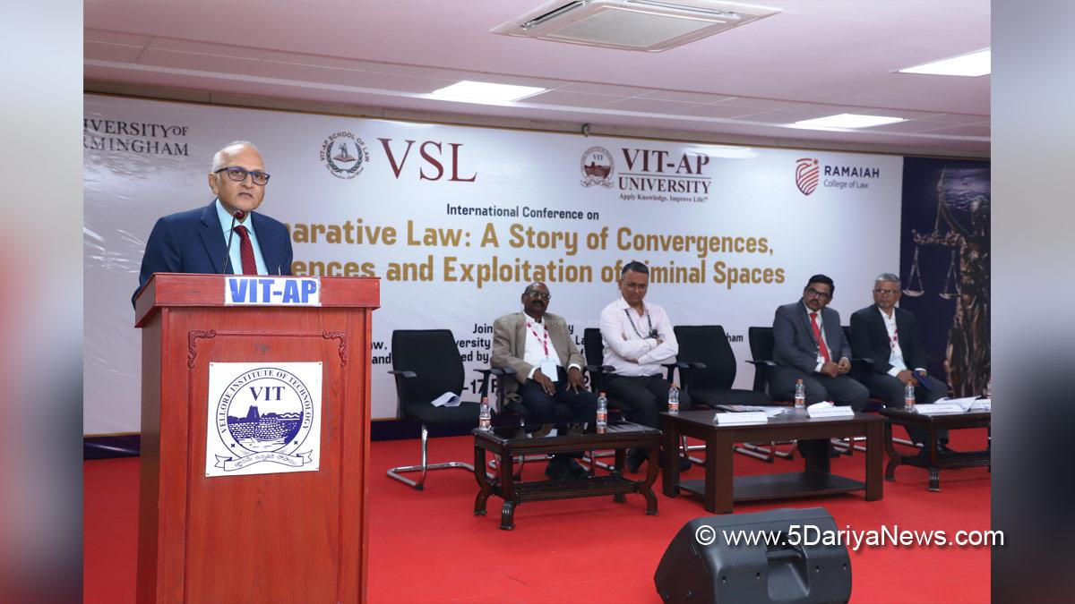 VIT-AP University, International Conference on Comparative Law,Justice Ravindra Bhat, Dr. S. V. Kota Reddy,Dr. Jagadish Chandra Mudiganti , Dr. Benarji Chakka, Ramaiah College of Law, Bengaluru, Amaravati, Andhra Pradesh 