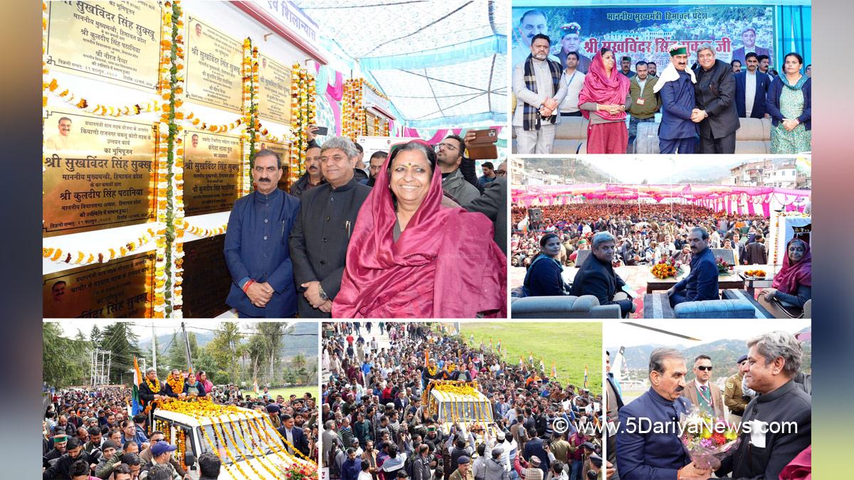 Sukhvinder Singh Sukhu dedicates 24 development projects worth Rs. 275 crore at Chamba