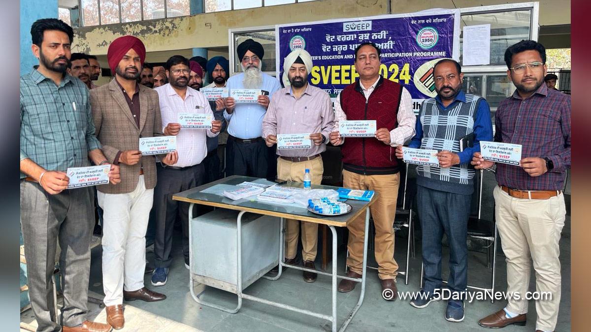 Punjab Admin, Gagandeep Singh, SDM Budhlada, Mansa, ECI, Chief Electoral Officer Punjab, Lok Sabha Elections 2024, General Elections 2024, CEO Punjab, Chunav Ka Parv, Desh Ka Garv