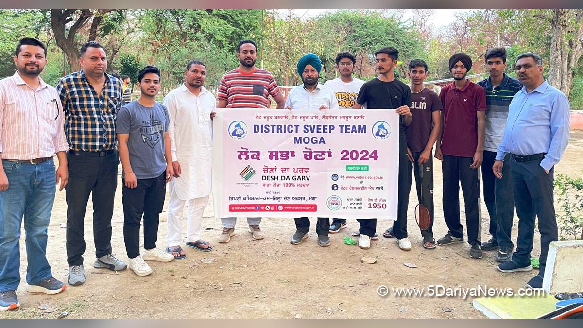Lok Sabha Elections 2024, General Elections 2024, CEO Punjab, Chunav Ka Parv, Desh Ka Garv, The CEO Punjab, No Voter To Be Left Behind, Moga