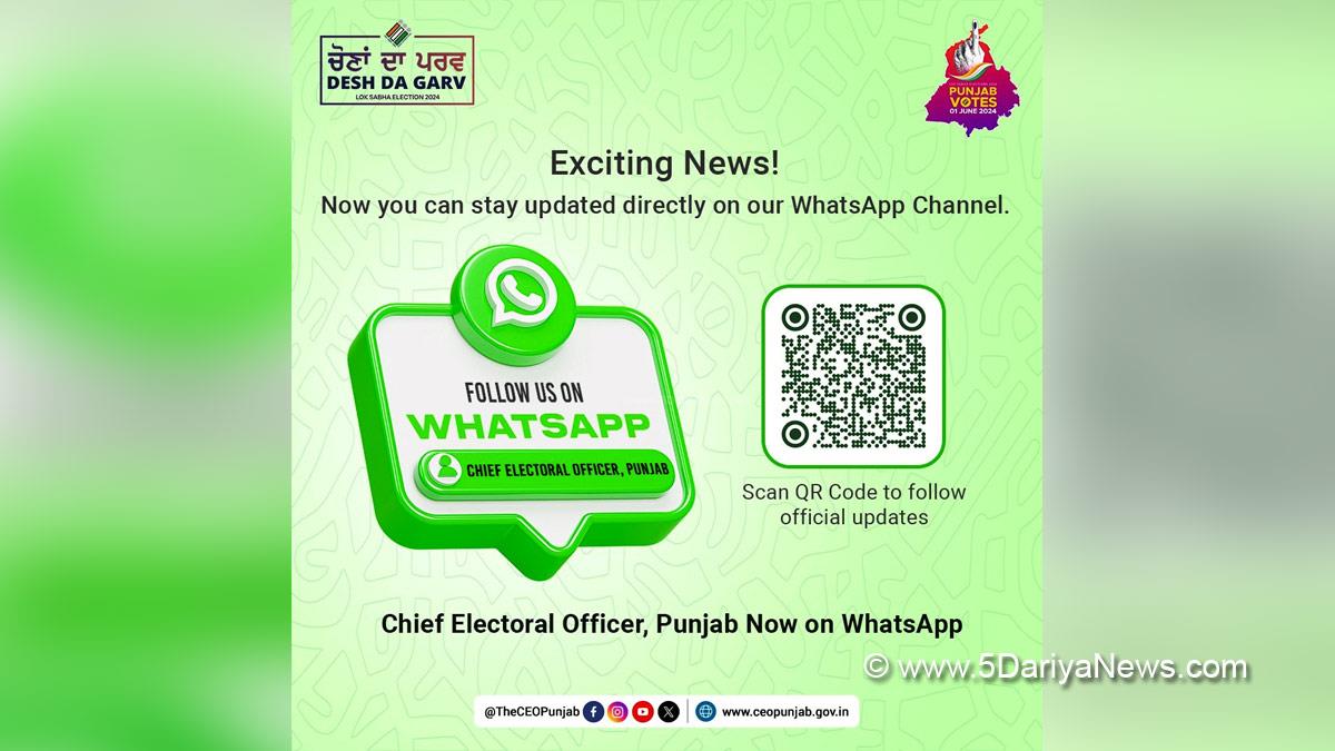 Sibin C, Election Commision Punjab, ECI, Chief Electoral Officer Punjab, Lok Sabha Elections 2024, General Elections 2024, CEO Punjab, Chunav Ka Parv, Desh Ka Garv, The CEO Punjab, No Voter To Be Left Behind 