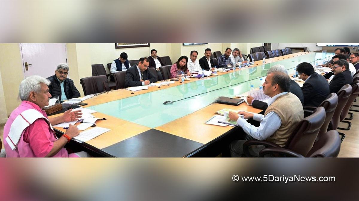 Manoj Sinha, Lieutenant Governor J&K, Raj Bhavan, Jammu, Srinagar, Kashmir, Jammu And Kashmir, Jammu & Kashmir, Atal Dulloo, Santosh D Vaidya, Mandeep Kumar Bhandari,  Saurabh Bhagat