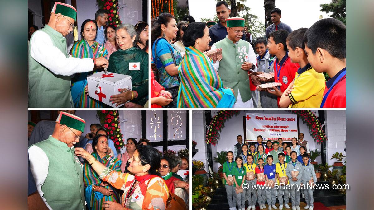 Shiv Pratap Shukla, Himachal Pradesh, Himachal, Bharatiya Janata Party, BJP, BJP Himachal, Shimla, Raj Bhawan, World Red Cross, World Red Cross and Red Crescent Day, Red Cross Day, World Red Cross Day 2024, Blood Camp, Blood Donation Camp