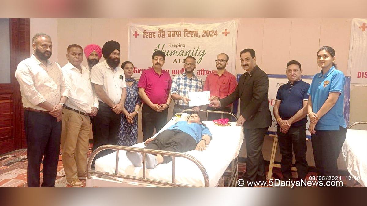 World Red Cross, World Red Cross and Red Crescent Day, Red Cross Day, World Red Cross Day 2024, Blood Camp, Blood Donation Camp, Hoshiarpur