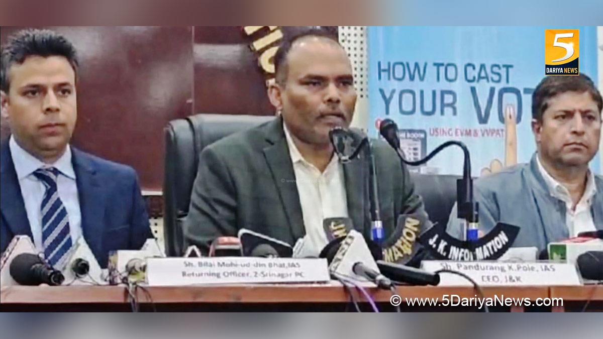Pandurang Kondbarao Pole, Kashmir, Jammu And Kashmir, Jammu & Kashmir, Kashmir Valley,Dr. Bilal Mohi-Ud-Din Bhat, Chief Electoral Officer J&K,Lok Sabha Elections 2024,General Elections 2024,CEO J&K,Chunav Ka Parv,Desh Ka Garv,No Voter To Be Left Behind