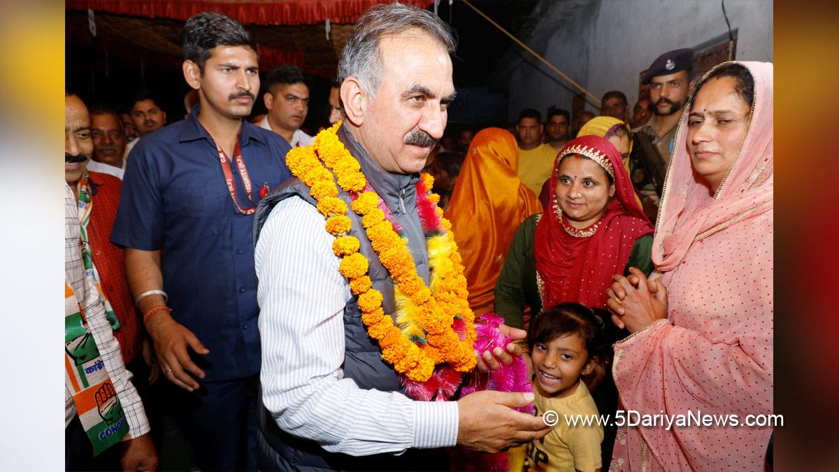 Sukhvinder Singh Sukhu, Himachal Pradesh, Himachal, Congress, Indian National Congress, Himachal Congress, Shimla, Chief Minister of Himachal Pradesh