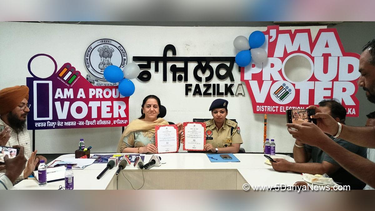 Senu Duggal, DC Fazilka, Fazilka, Deputy Commissioner Fazilka, ECI, Chief Electoral Officer Punjab, Lok Sabha Elections 2024, General Elections 2024, CEO Punjab, Chunav Ka Parv, Desh Ka Garv