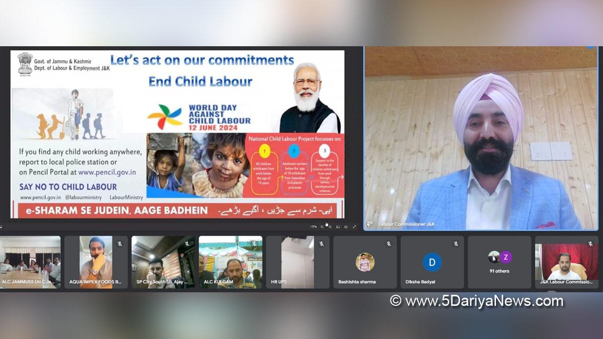 Charandeep Singh, Labour Commissioner J&K, Kashmir, Jammu And Kashmir, Jammu & Kashmir