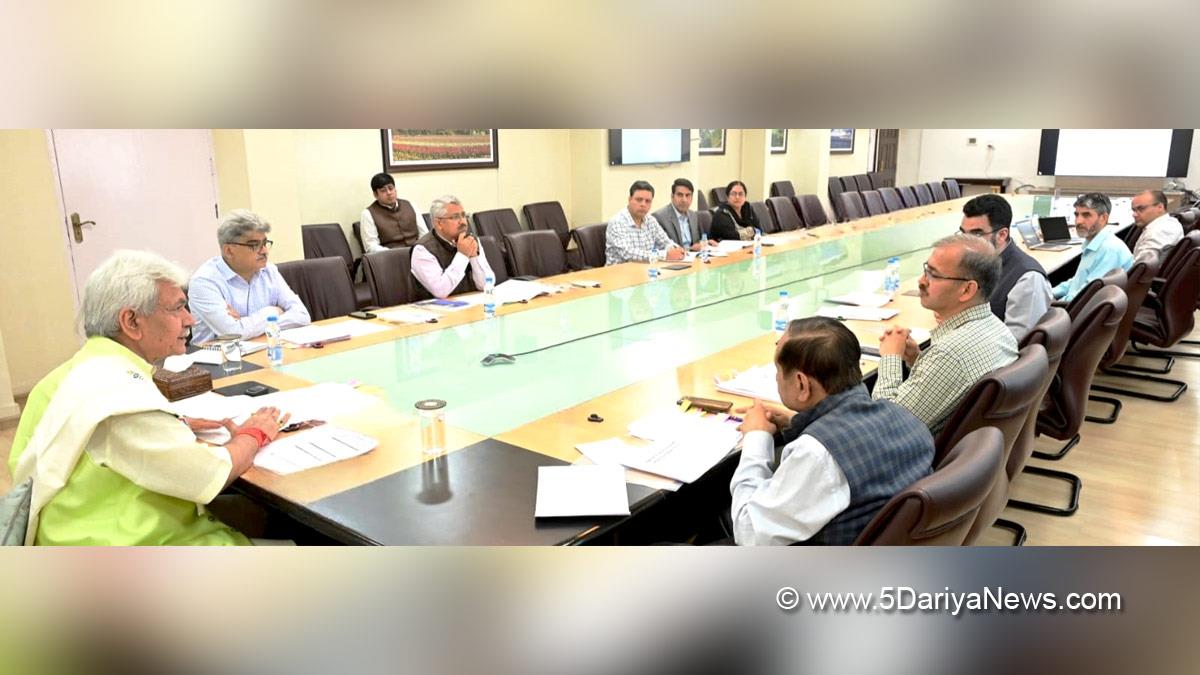 Manoj Sinha, Lieutenant Governor J&K, Raj Bhavan, Jammu, Srinagar, Kashmir, Jammu And Kashmir, Jammu & Kashmir, Rajeev Rai Bhatnagar, Atal Dulloo,Santosh D Vaidya, Mandeep Kumar Bhandari