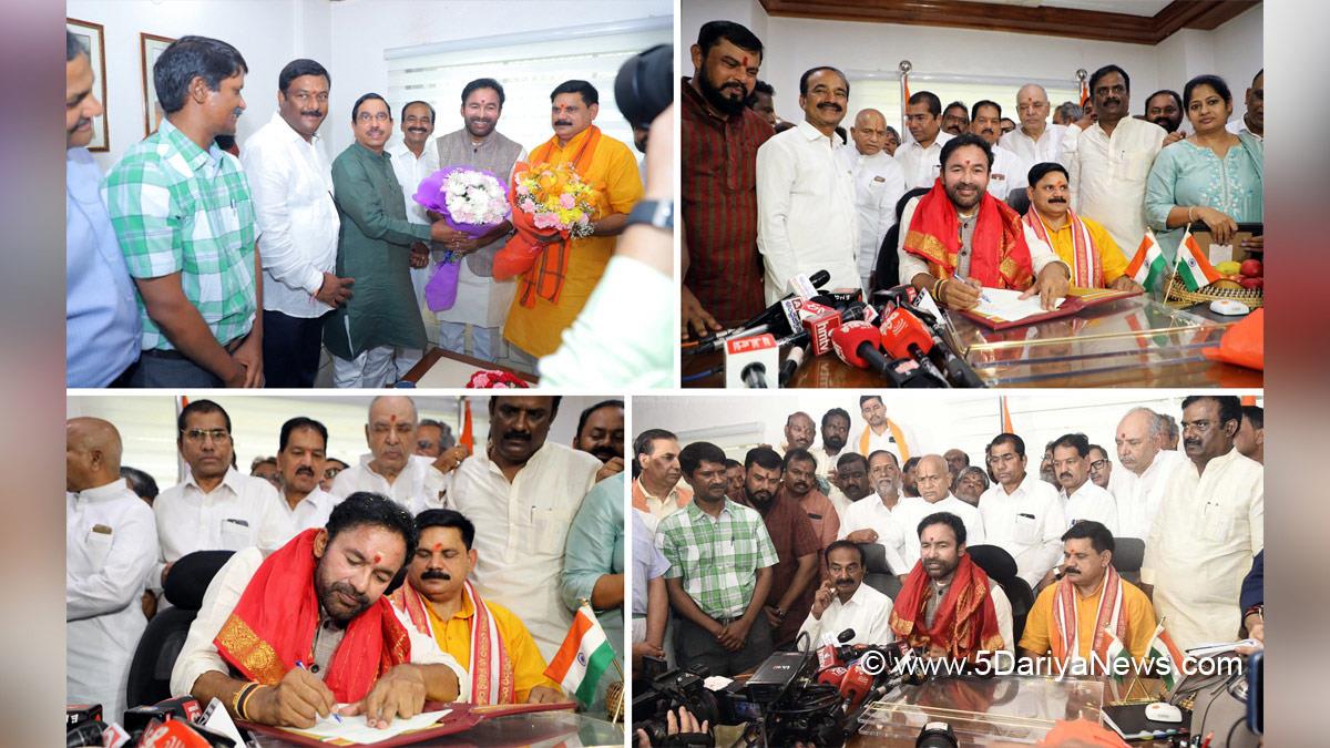 Gangapuram Kishan Reddy, G. Kishan Reddy, BJP, Bharatiya Janata Party, Satish Chandra Dubey, Pralhad Joshi