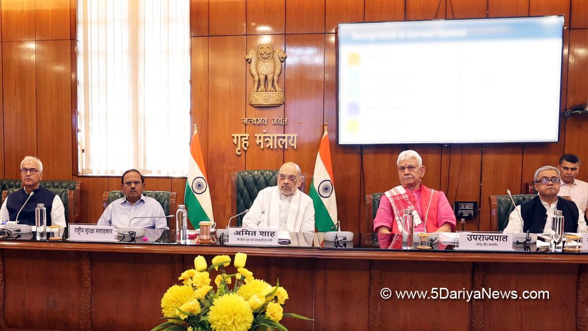 Amit Shah, Union Home Minister, BJP, Bharatiya Janata Party, Manoj Sinha, Ajit Doval, Shri Amarnath Ji Yatra, Shri Amarnathji Yatra 2024, Amarnathji Yatra, Amarnathji Yatra 2024, Shri Amarnath Ji Pilgrimage, Shri Amarnathji Shrine Board, SASB, SANJY-2024