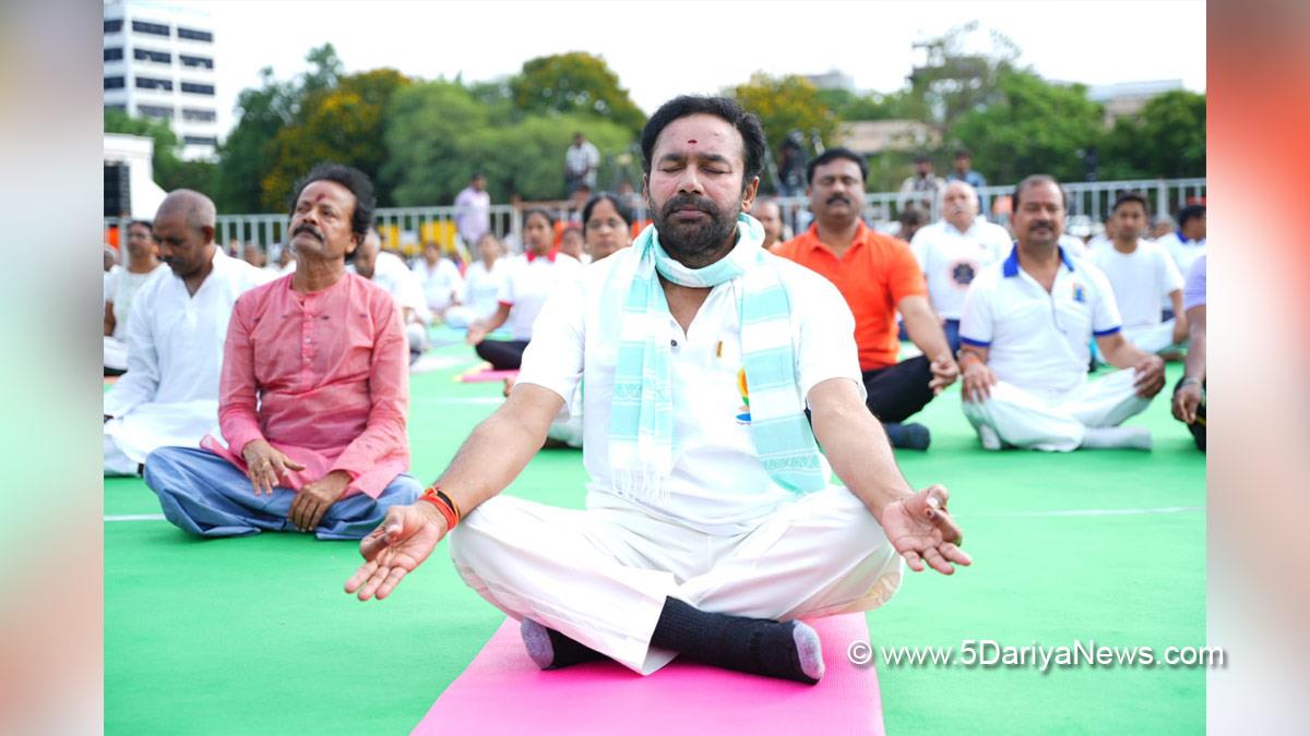 Gangapuram Kishan Reddy, G. Kishan Reddy, BJP, Bharatiya Janata Party, Hyderabad, 10th International Yoga Day, International Yoga Day, Yoga Day