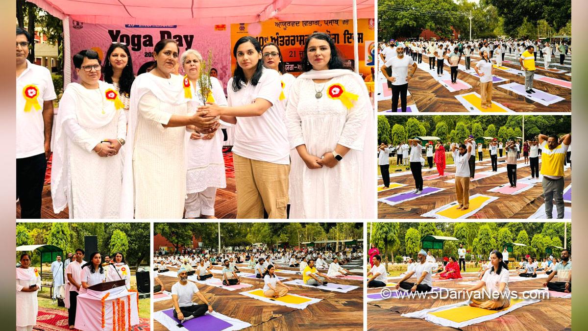 Sakshi Sawhney, DC Ludhiana, Ludhiana, Deputy Commissioner Ludhiana, 10th International Yoga Day, International Yoga Day, Yoga Day