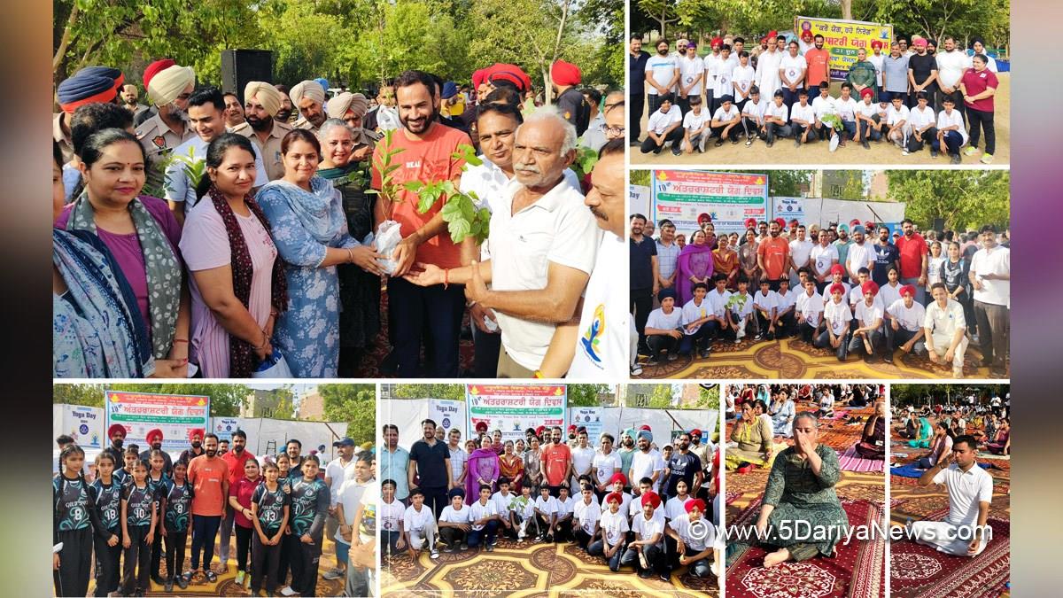 Gurmeet Singh Meet Hayer, Meet Hayer, AAP, Aam Aadmi Party, Aam Aadmi Party Punjab, AAP Punjab, PoonamDeep Kaur, DC Barnala, Deputy Commissioner Barnala, Barnala, 10th International Yoga Day, International Yoga Day, Yoga Day