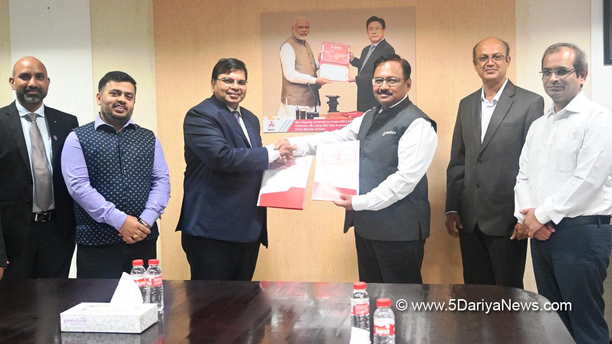 SANY INDIA, Union Bank of India, SANY India, Naveen Jain, Sanjay Saxena, New Delhi