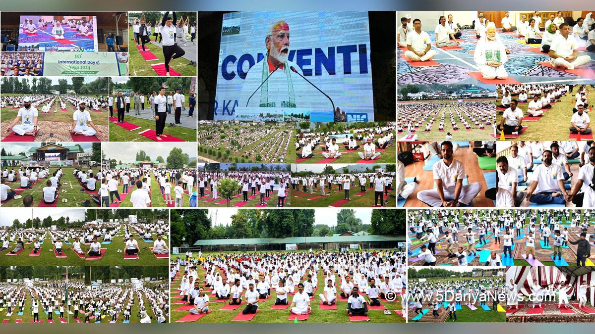 Narendra Modi, Modi, BJP, Bharatiya Janata Party, Prime Minister of India, Prime Minister, Narendra Damodardas Modi,10th International Yoga Day, International Yoga Day, Yoga Day, Srinagar, Kashmir, Jammu And Kashmir, Jammu & Kashmir