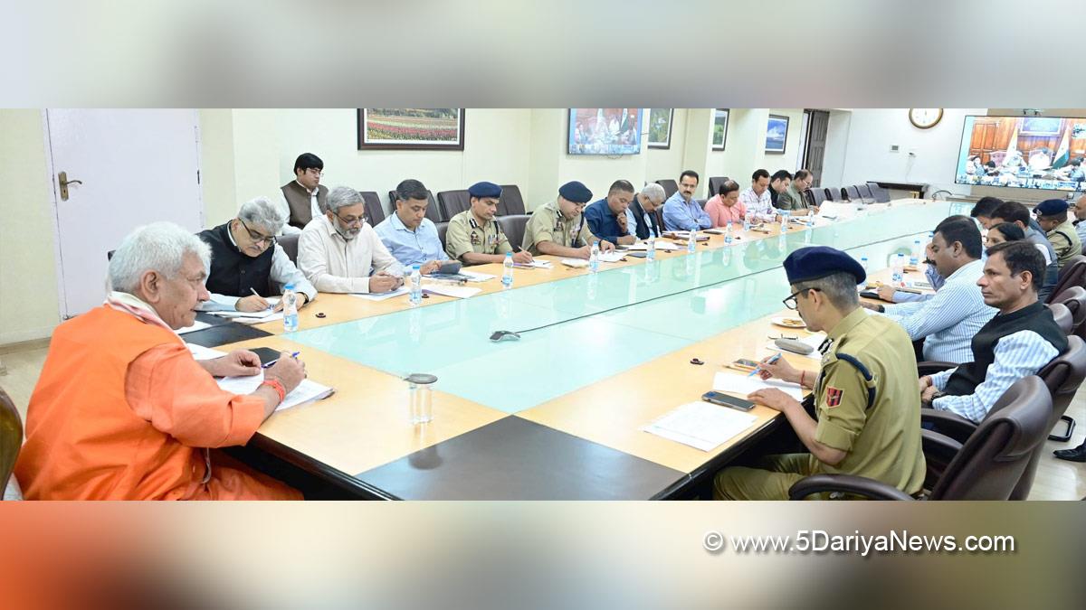 Manoj Sinha, Lieutenant Governor J&K, Raj Bhavan, Jammu, Srinagar, Kashmir, Jammu And Kashmir, Jammu & Kashmir, Atal Dulloo,Mandeep Kumar Bhandari,Vijay Kumar Bidhuri