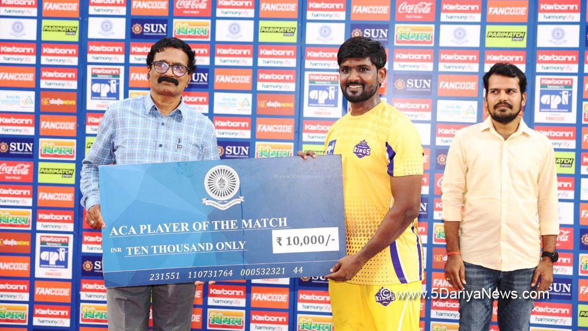 Sports News, Cricket, Gulfaam Saleh, Sanaboyina Tarun,Rayalaseema Kings, Uttarandhra Lions, Pinninti Tapaswi, Seeram Venkata Rahul, Vizag
