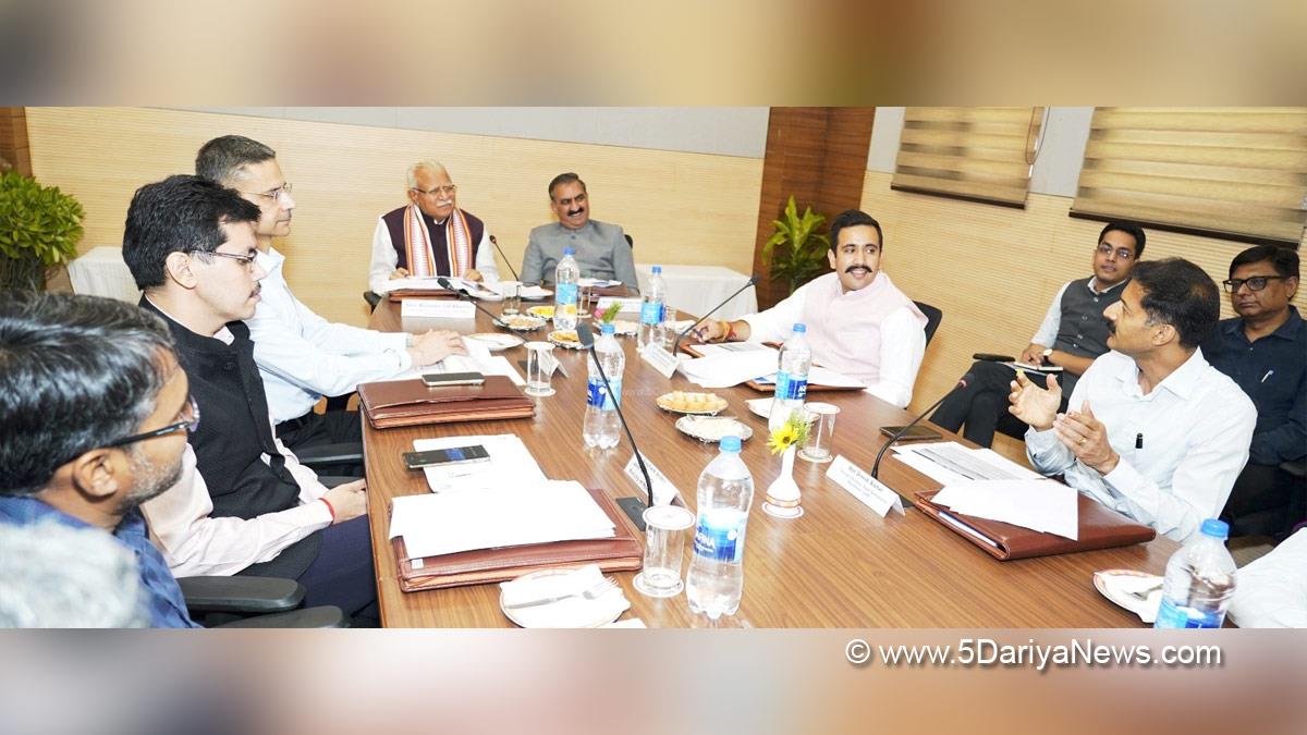 Sukhvinder Singh Sukhu, Himachal Pradesh, Himachal, Congress, Indian National Congress, Himachal Congress, Shimla, Chief Minister of Himachal Pradesh, Manohar Lal Khattar, Bharatiya Janata Party, BJP, BJP Haryana, Atal Mission for Rejuvenation and Urban Transport, AMRUT