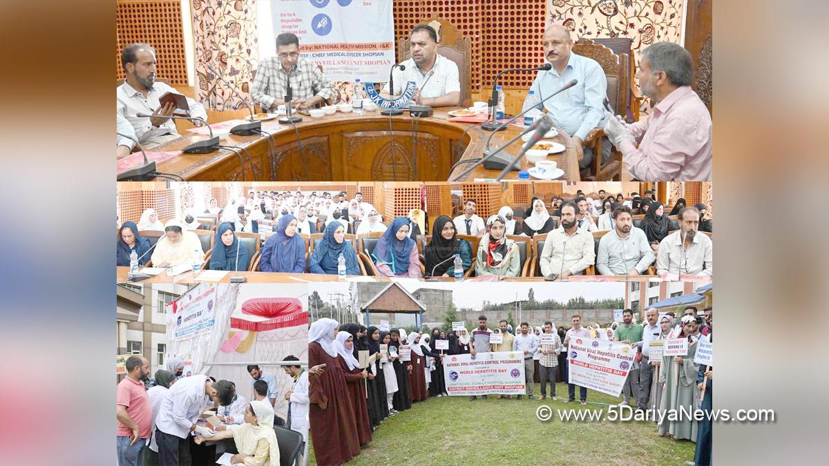 Dr. Nasir Ahmad,Additional District Development Commissioner, Shopian, Kashmir, Jammu And Kashmir, Jammu & Kashmir, World Hepatitis Day