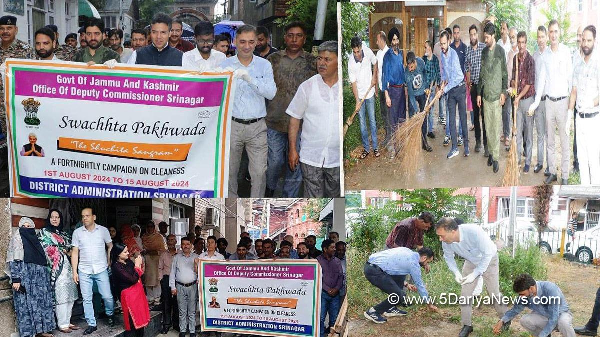 Dr. Bilal Mohi-Ud-Din Bhat, Srinagar, Deputy Commissioner Srinagar, Kashmir, Jammu And Kashmir, Jammu & Kashmir, District Administration Srinagar, Swachhta Pakhwada, The Shuchita Sangram