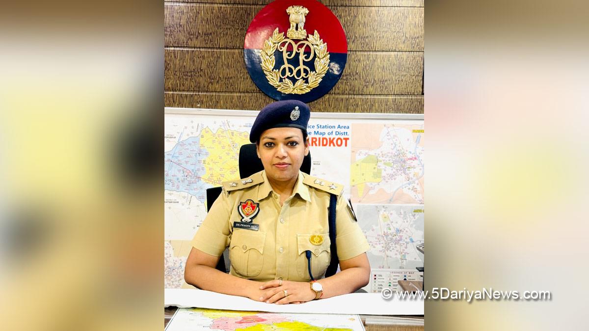 Dr. Pragya Jain, Senior Superintendent of Police Faridkot, SSP Faridkot, Faridkot