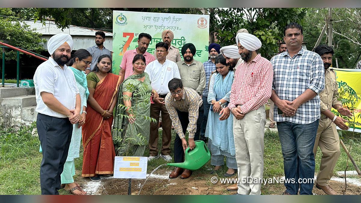 Showkat Ahmad Parray, DC Patiala, Deputy Commissioner Patiala, Patiala, Tree Plantation,Forest Plantation,Plantation forestry,Tree Planting,Tree Plantation Drive,Plants Sapling,Tree Plantation Drive 2024