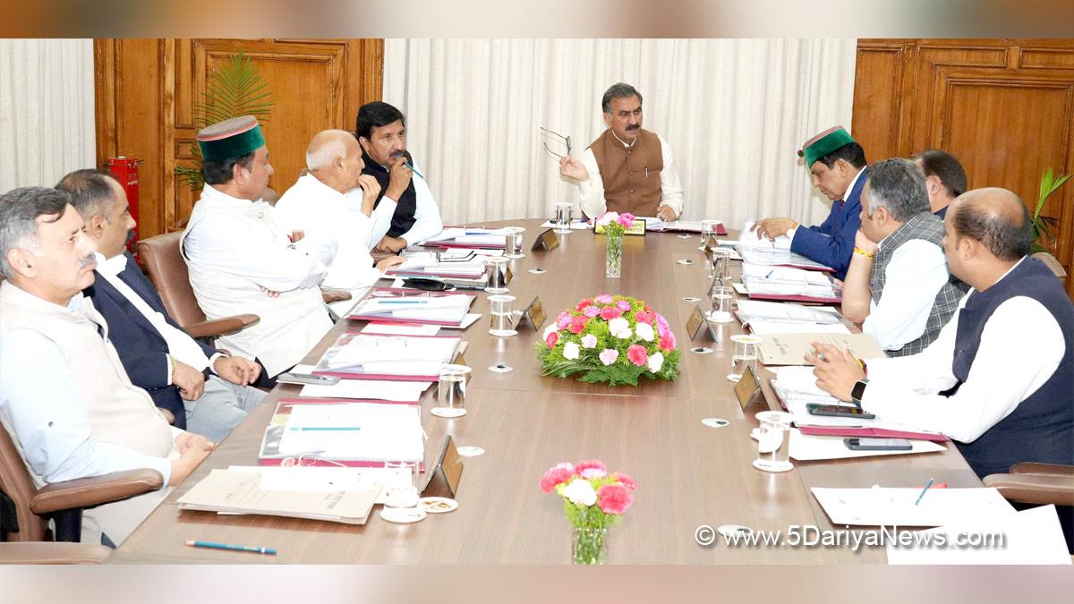 Sukhvinder Singh Sukhu, Himachal Pradesh, Himachal, Congress, Indian National Congress, Himachal Congress, Shimla, Chief Minister of Himachal Pradesh, Cabinet Decisions Himachal