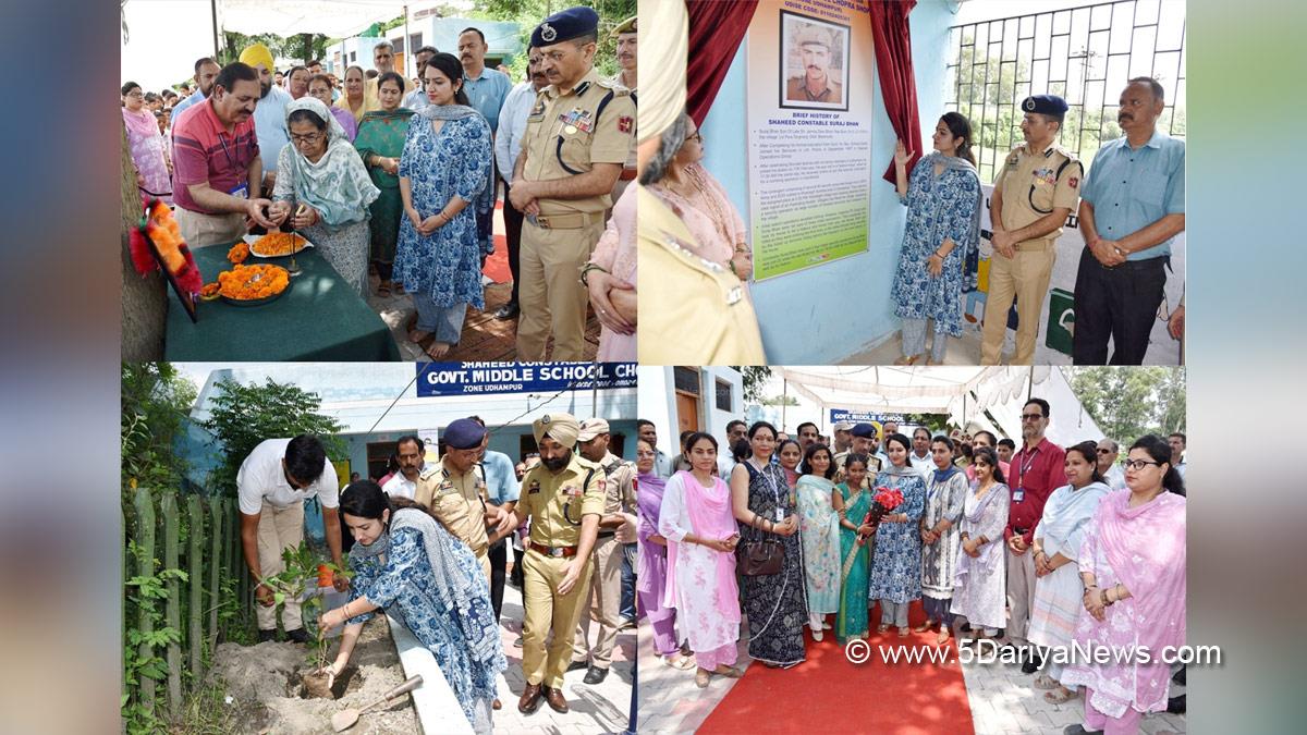 Saloni Rai, Udhampur, DDC Udhampur, District Development Commissioner Udhampur, Kashmir, Jammu And Kashmir, Jammu & Kashmir, District Administration Udhampur, Tree Plantation, Forest Plantation, Plantation forestry, Tree Planting, Tree Plantation Drive, Plants Sapling, Tree Plantation Drive 2024